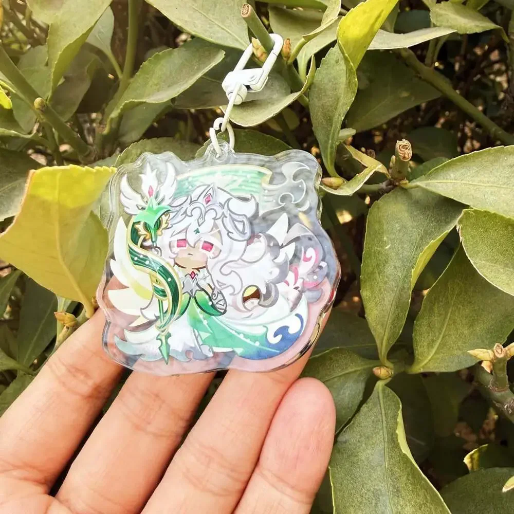 Cookie Run Keychain, White Lily Cookie Keychain